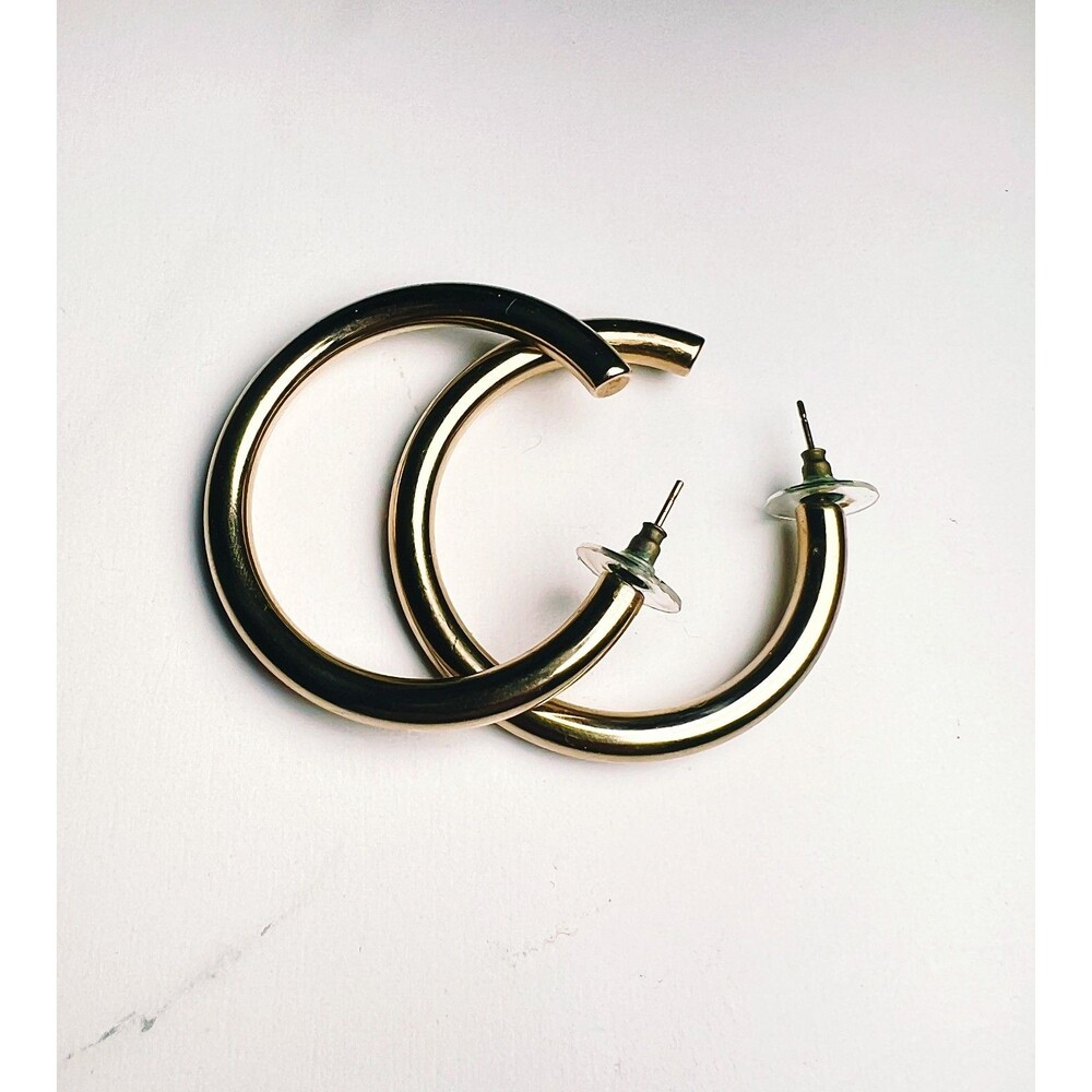Cali Tiger Earrings Modern Maximalist Mob Wife 18k Gold Plated Half Hoop Set